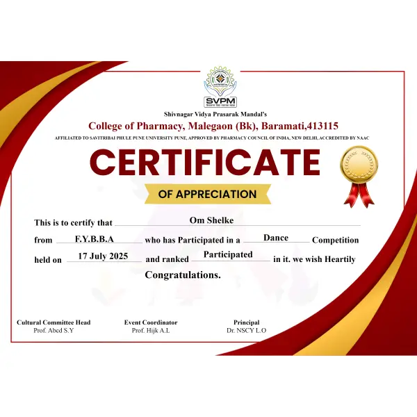 College Event Certificate Design PSD File 2025