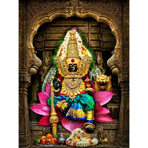 Mahalaxmi Devi 3D Vinyl Poster 4x3 Ft High Quality Image File 2026