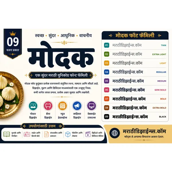 Modak Font Free Download | Google Font for Marathi Design, PixelLab, PSD & CDR 2026