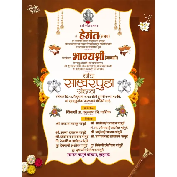 Modern Detailed Marathi Sakharpuda Samarambh Online PLP File 2026