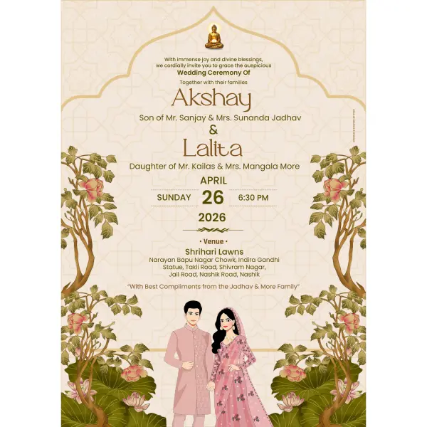 Professional Mangal Parinay Wedding Invitation Design in English PSD File 2026